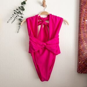 Michael Costello X Revolve Dasia Pink One Piece Swimsuit XL